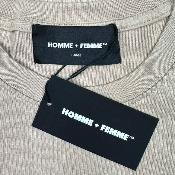 Homme + Femme LA Hotel Homme Femme Rich Sex Tee - Cream / Brown - Size Large - Picture 6 of 7